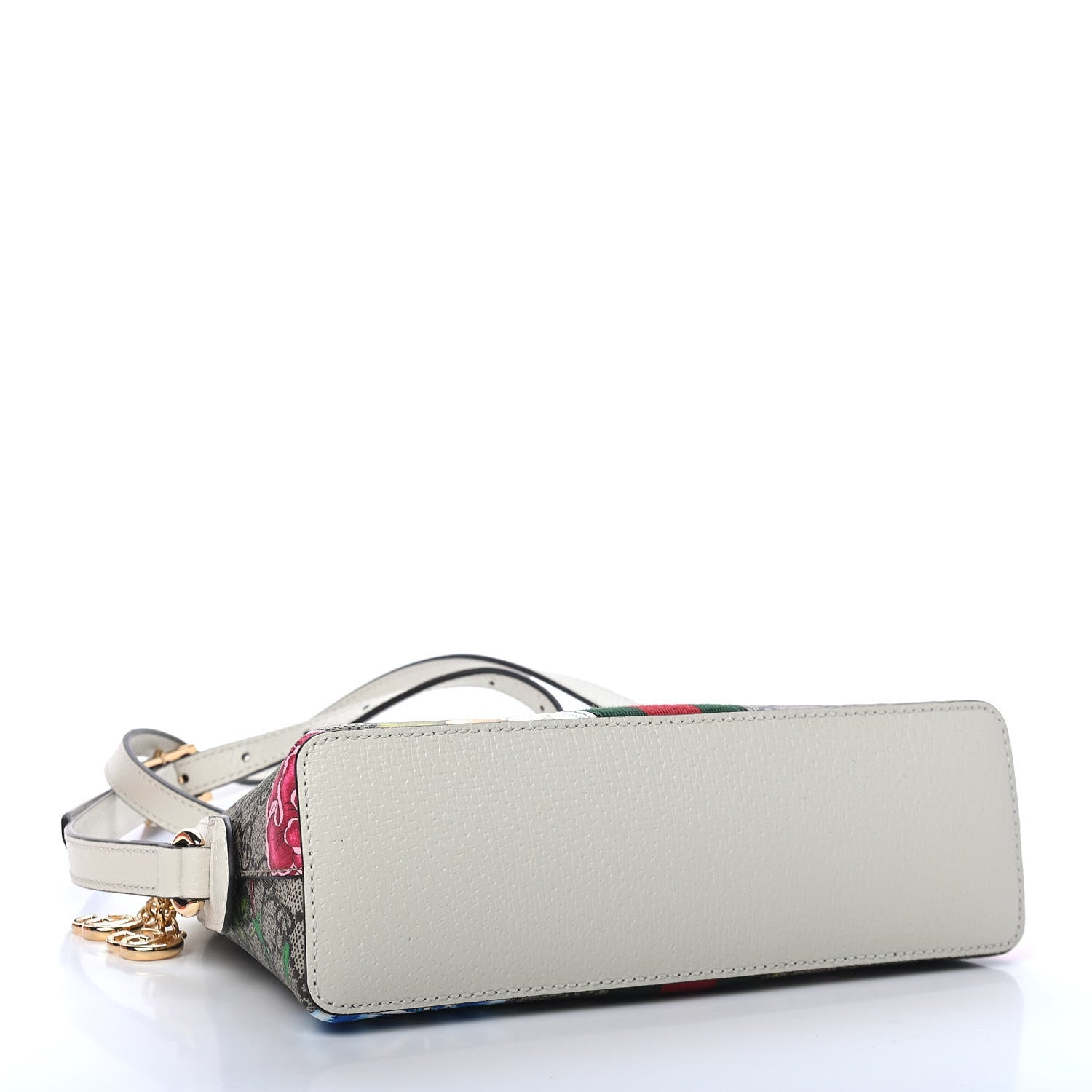 Gucci GG Supreme Monogram Flora Web GG Small Ophidia Dome Shoulder Bag White 4 of 9