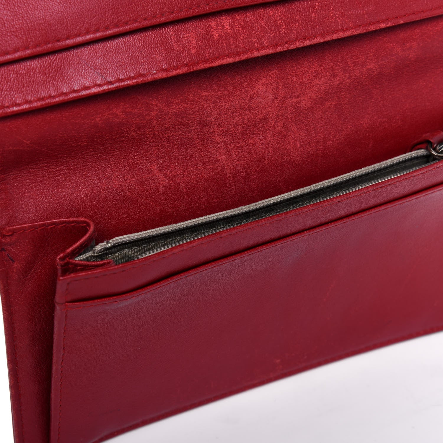 Chanel Caviar Timeless CC Yen Wallet Red 12 of 27