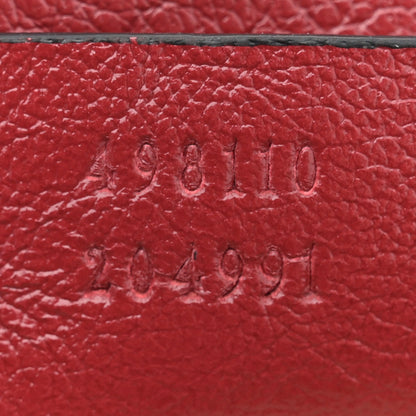 Gucci Vintage Effect Calfskin Matelasse Diagonal Small Torchon GG Marmont Top Handle Shoulder Bag Black Romantic Cherry 7 of 14