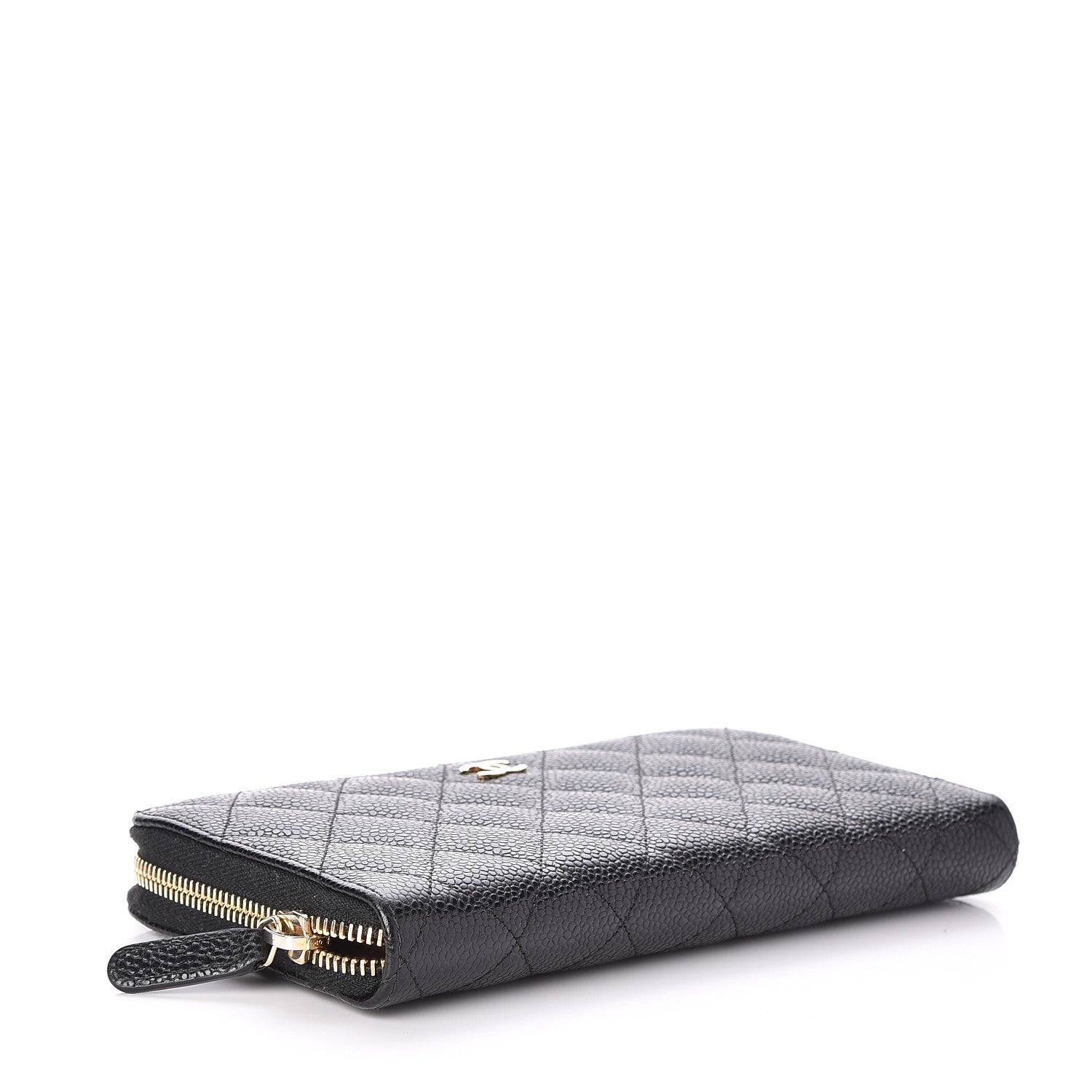 Chanel Caviar Quilted Large Gusset Zip Around Wallet Black 4 of 9