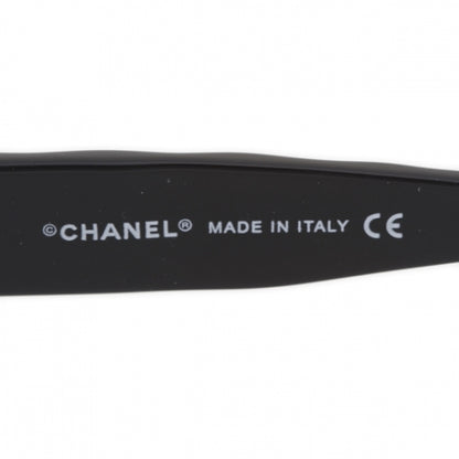 Chanel Leather Quilted CC Sunglasses Black 5124 6 of 10