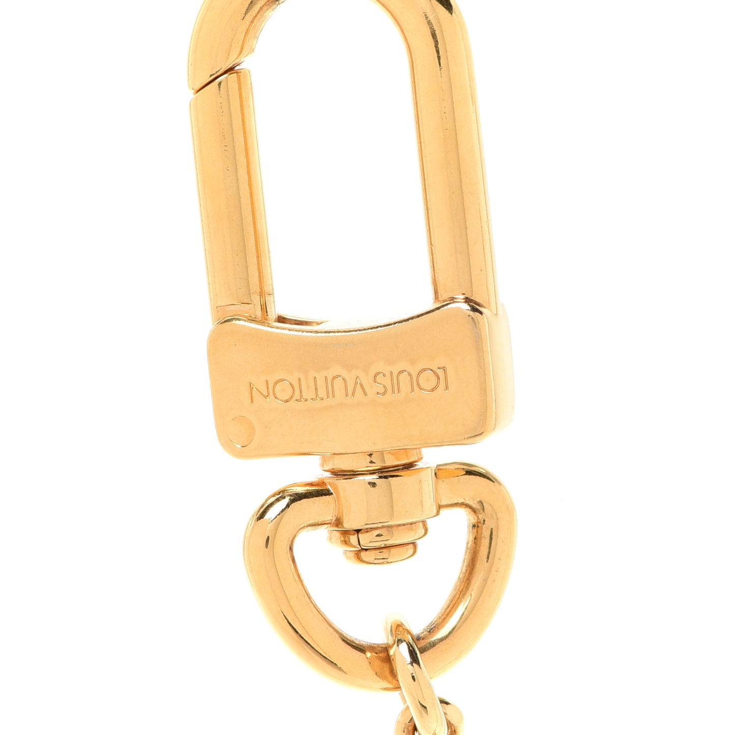 Metal Pochette Extender Key Ring Chain Gold