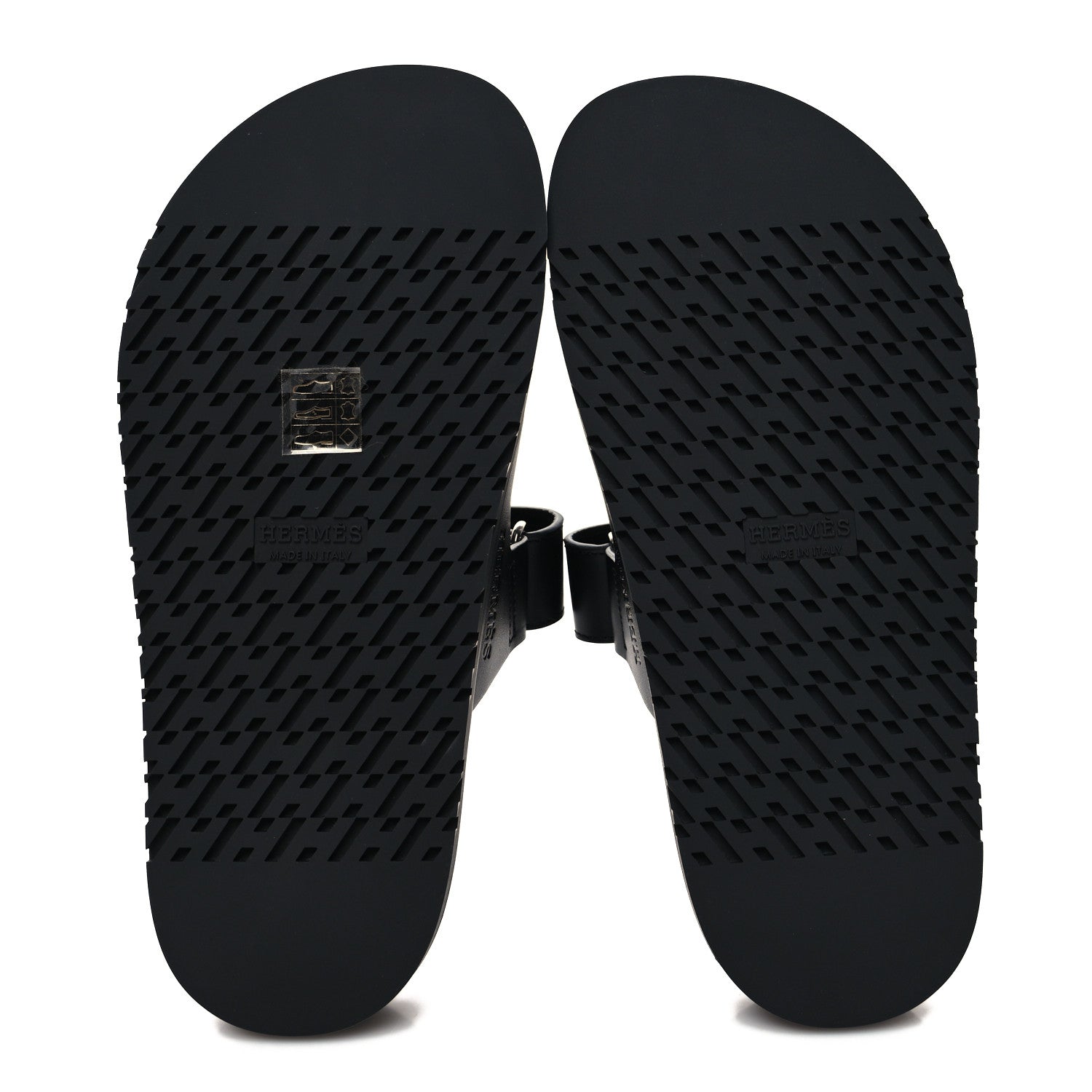 Hermes Calfskin Womens Chypre Sandals 35 Black 5 of 9