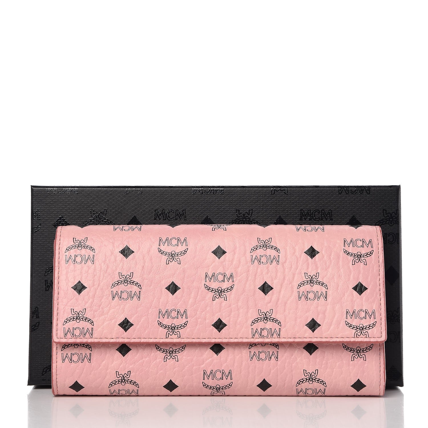 MCM Visetos Continental Flap Wallet Pink 11 of 11