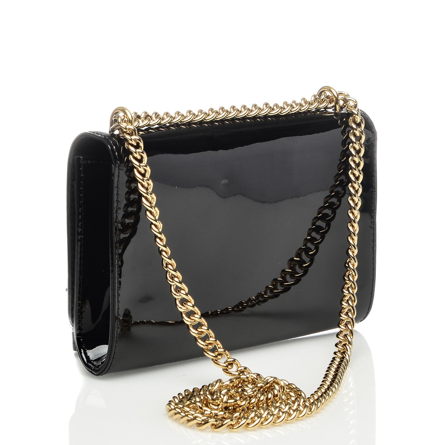 Louis Vuitton Patent Chain Louise MM Black 3 of 7