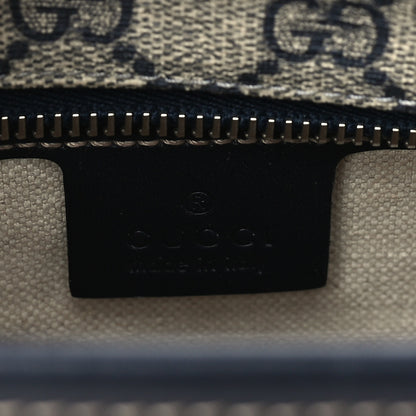 Gucci GG Supreme Monogram Medium Zippered Shopping Tote Navy 5 of 8