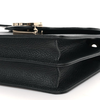 Gucci Dollar Calfskin Small Interlocking G Shoulder Bag Black 9 of 9