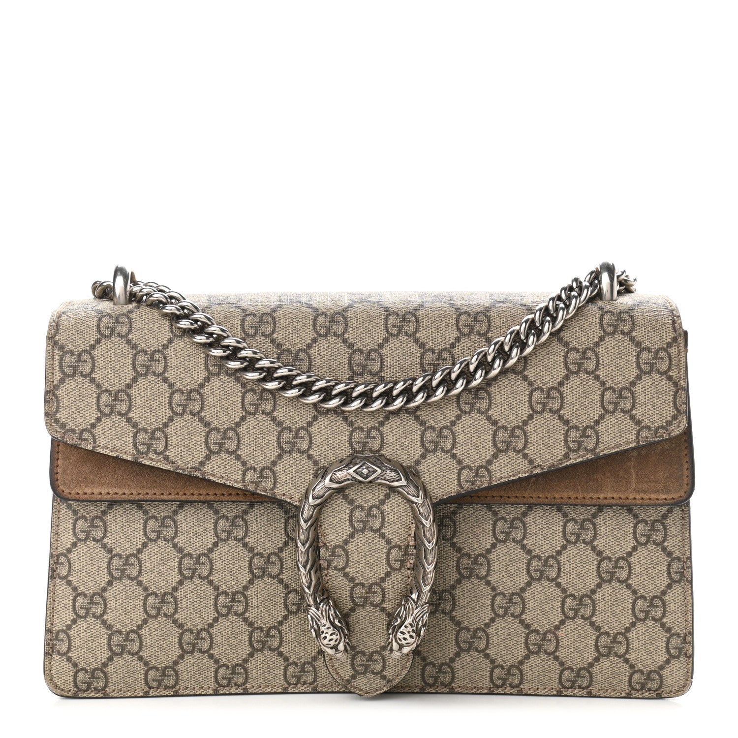 Gucci GG Supreme Monogram Small Dionysus Shoulder Bag Taupe 1 of 15
