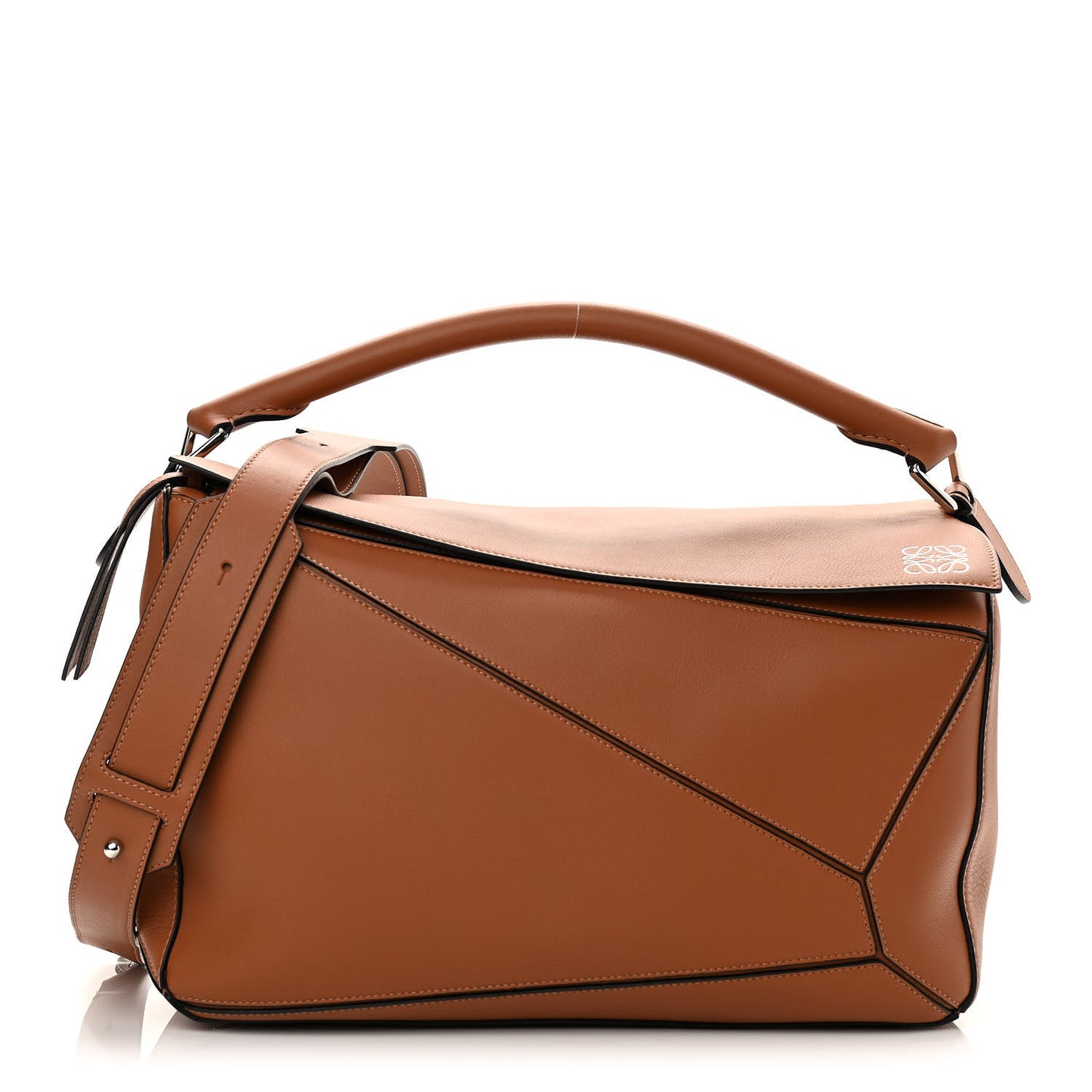 Calfskin Large Puzzle Bag Tan