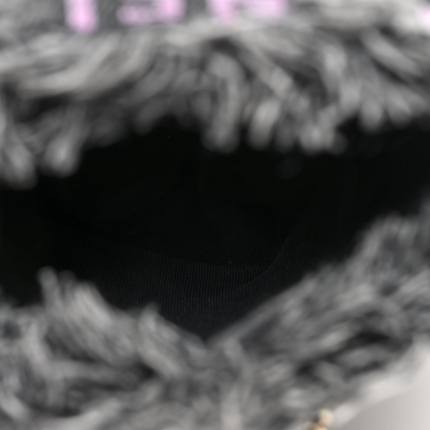 Chanel Denim Quilted Mood Bucket With Chain Black Multicolor 5 of 10