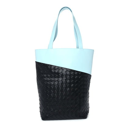 Bottega Veneta Nappa Intrecciato North South Tote Black Blue 1 of 8