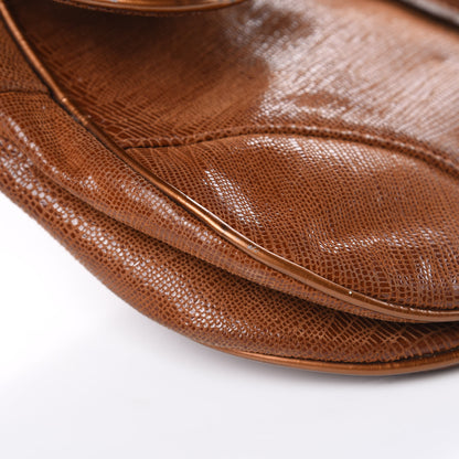 Christian Dior Lizard Saddle Bag Brown 8 of 15