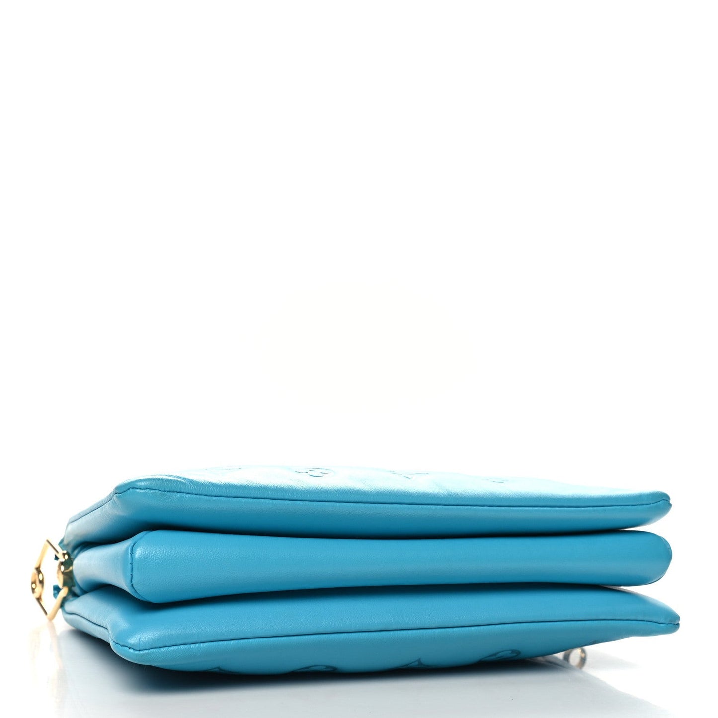 Lambskin Embossed Monogram Coussin PM Turquoise
