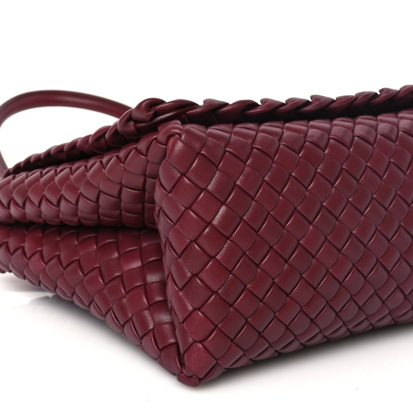 Nappa Intrecciato Patti Top Handle Bag Barolo