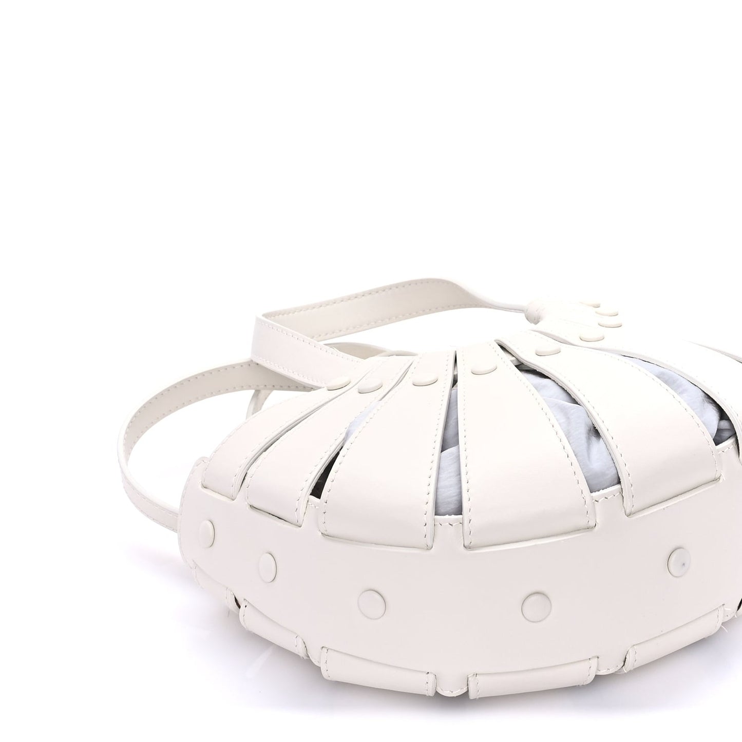 French Calfskin Small Shell White Frost