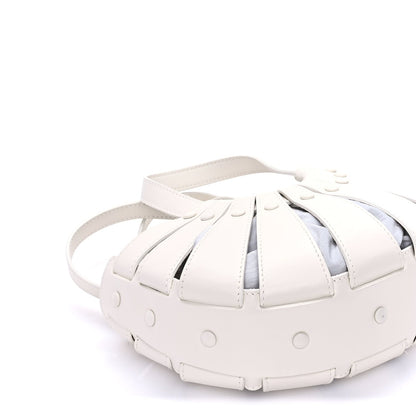 Bottega Veneta French Calfskin Small Shell White Frost 7 of 7