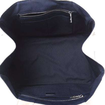 Prada Canvas Mistolino Canapa Tote Naturale Blue 5 of 16