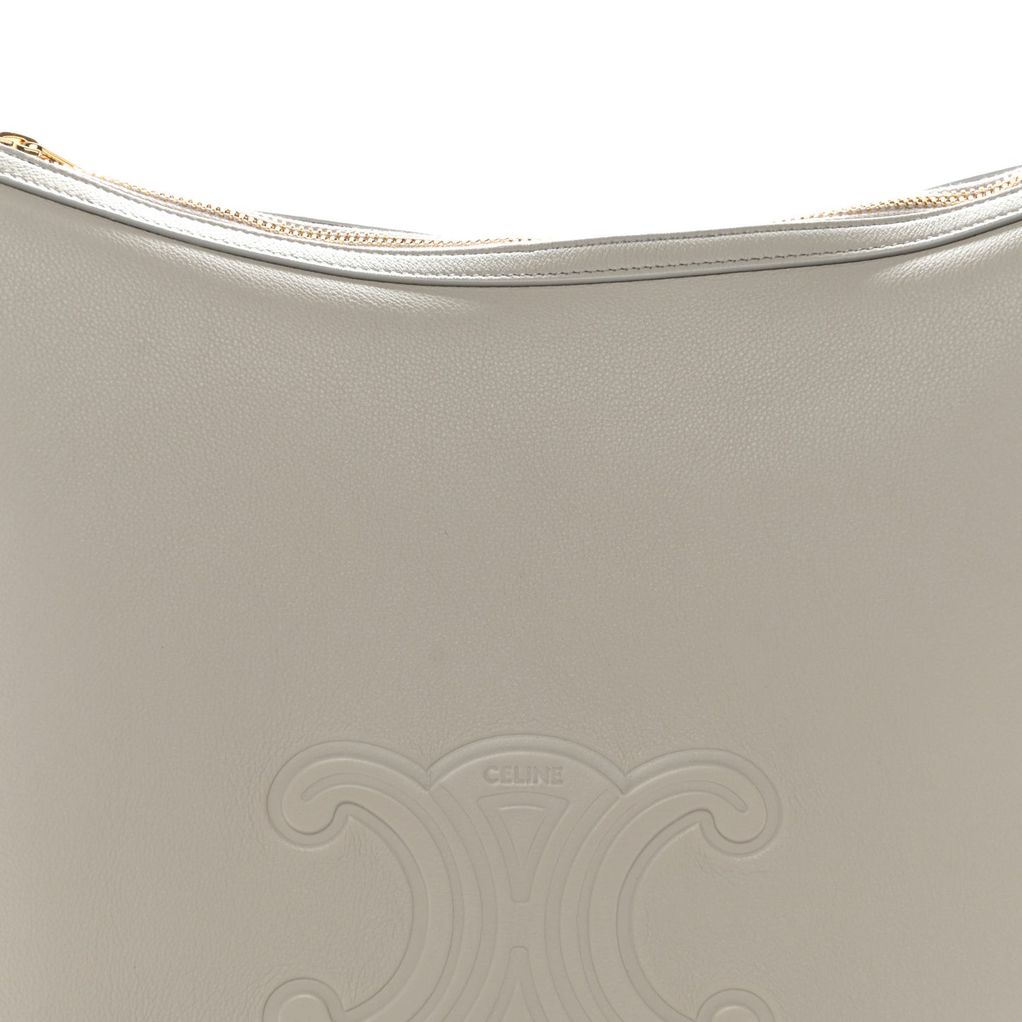 Supple Calfskin Cuir Triomphe Heloise Shoulder Bag Light Stone