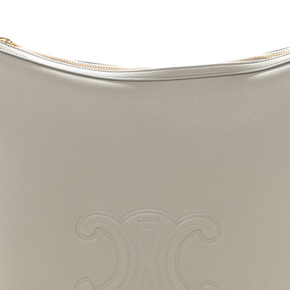 Celine Supple Calfskin Cuir Triomphe Heloise Shoulder Bag Light Stone 8 of 10