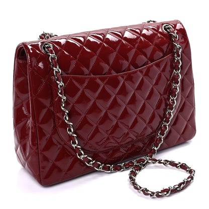 Chanel Patent Quilted Maxi Double Flap Red 2 of 9