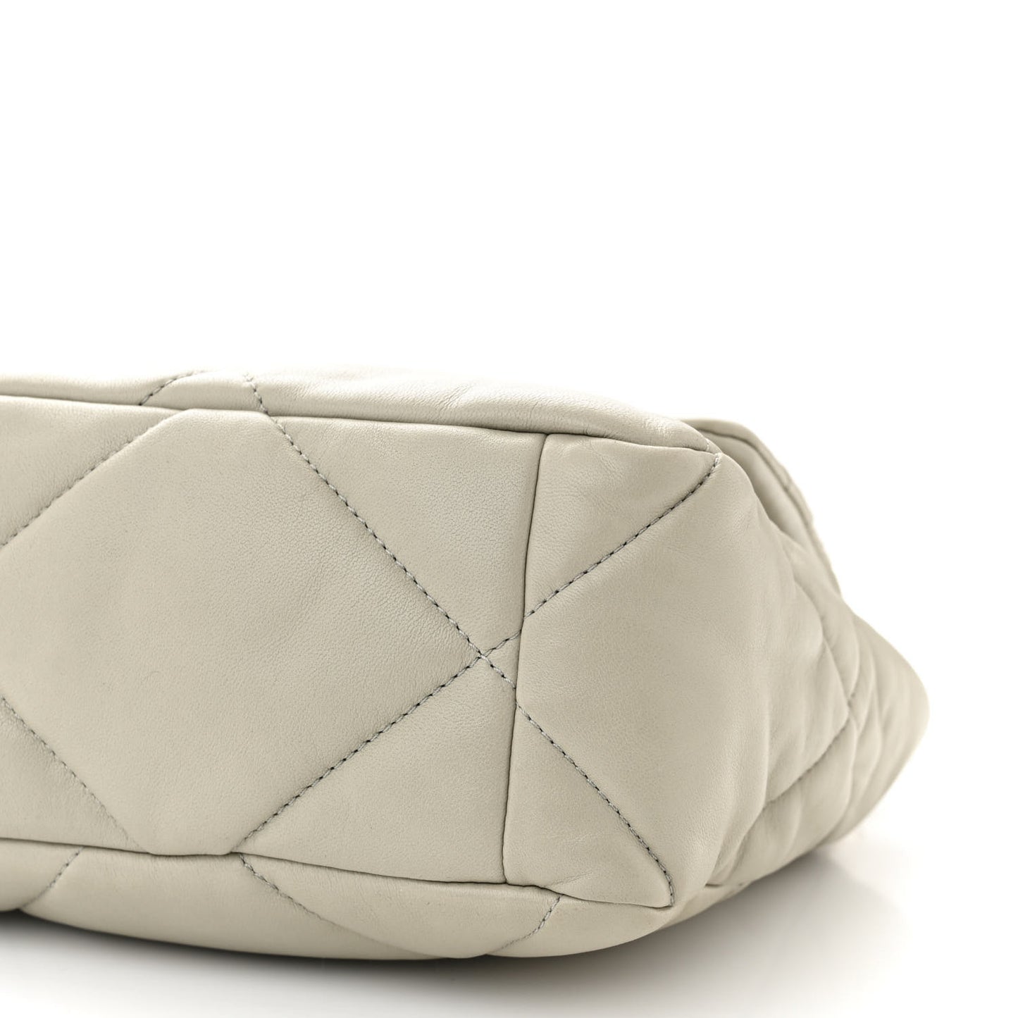 Lambskin Quilted Large Chanel 19 Flap Grey