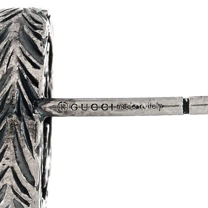 Gucci Sterling Silver Textured Interlocking G Stud Earrings 4 of 4