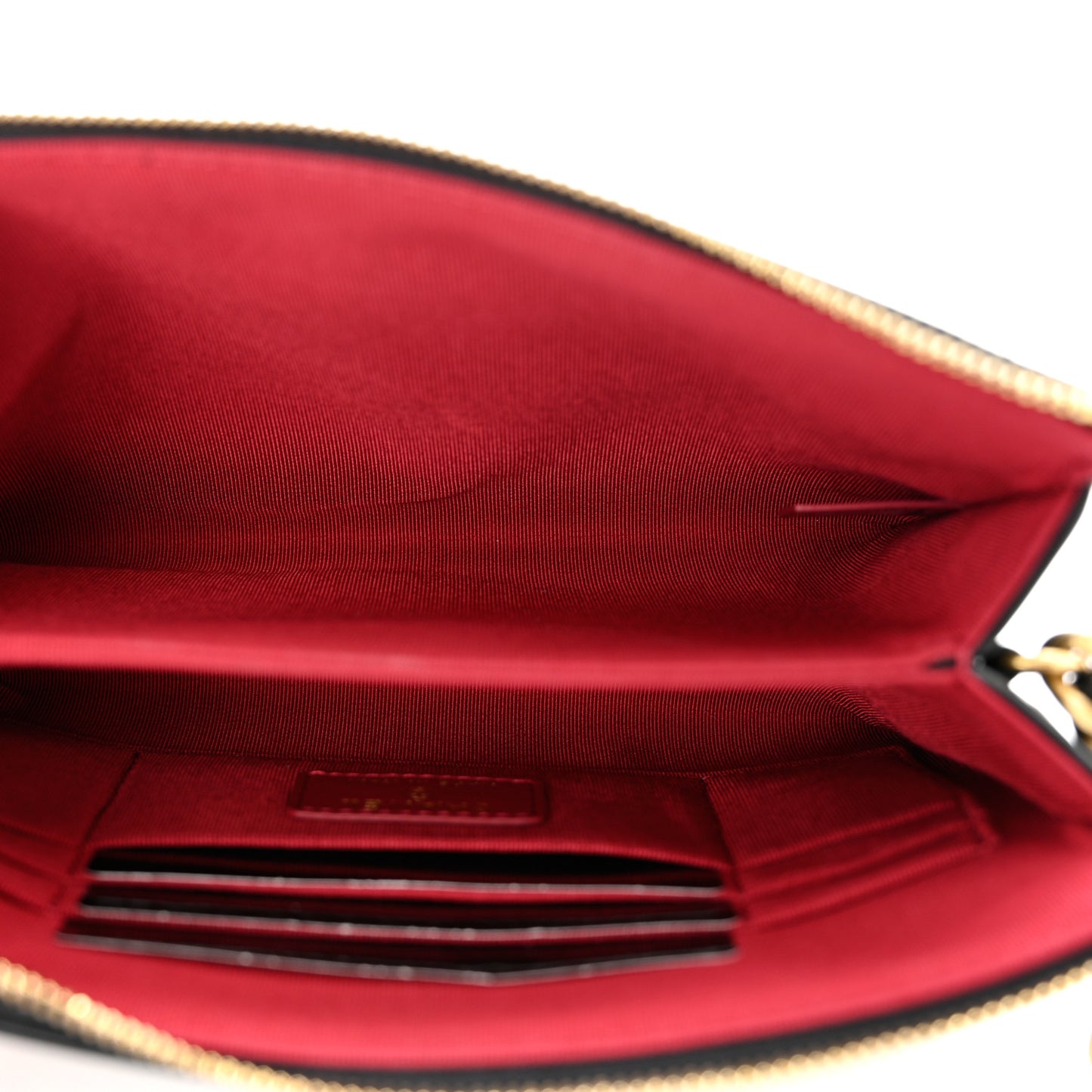 Shiny Goatskin Quilted Small Chanel 19 Pouch With Handle Black