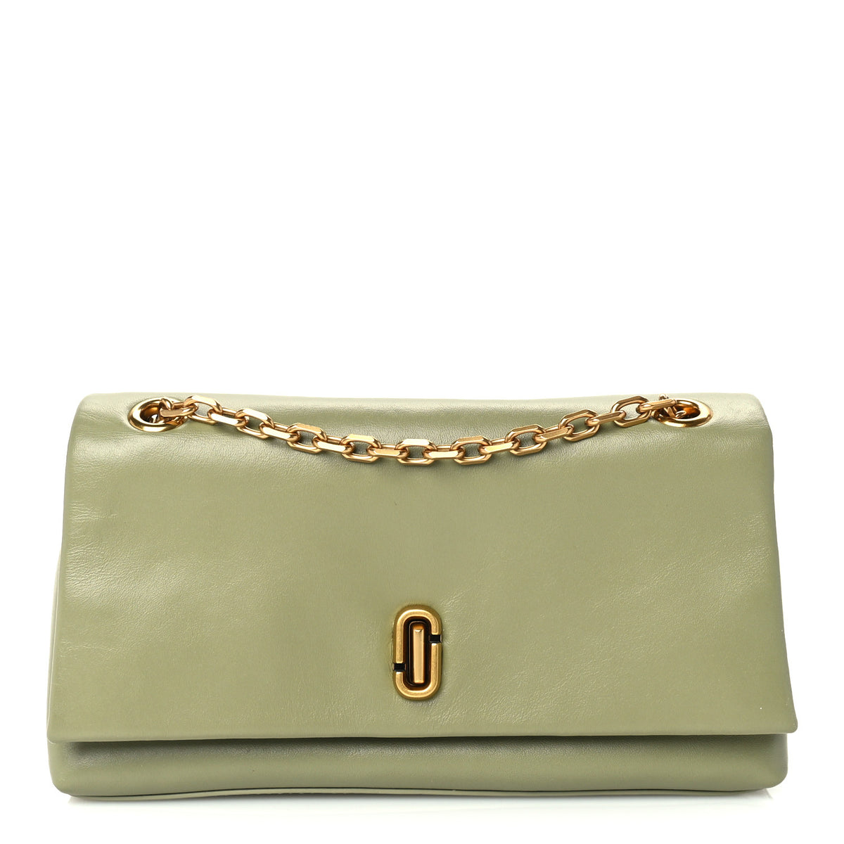 Calfskin Mini Dual Chain Bag Green