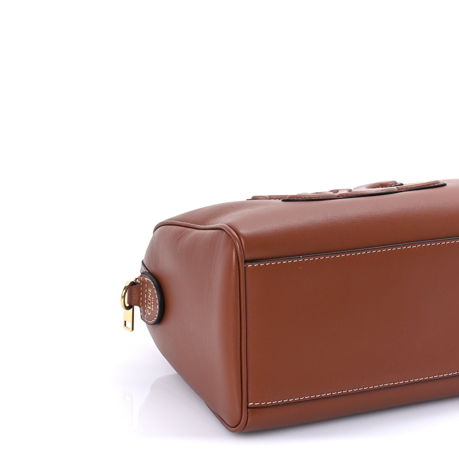 Celine Smooth Calfskin Triomphe Small Boston Bag Tan 8 of 9