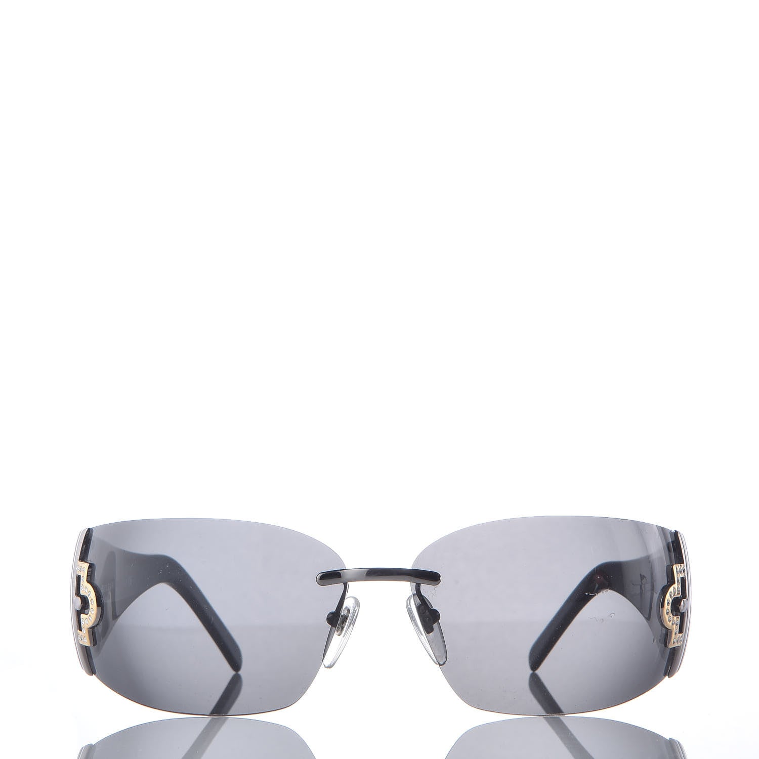 Bulgari Crystal 855-B Sunglasses Black 2 of 6