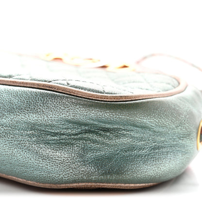 Gucci Laminated Nappa Trapuntata Mini Zumi Dome Shoulder Bag Rosa Lago Rame 9 of 10