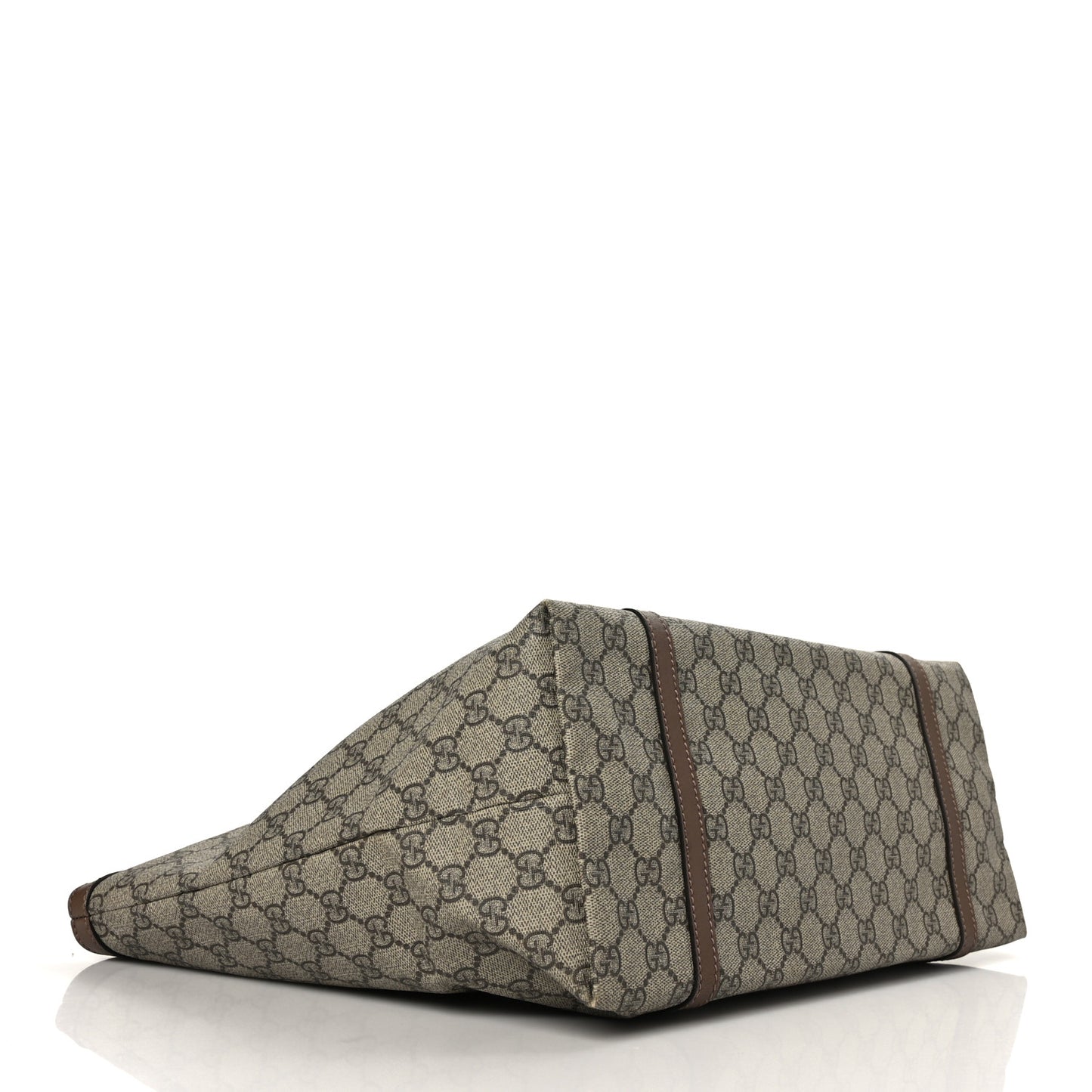 GG Supreme Monogram Medium Nice Tote Brown