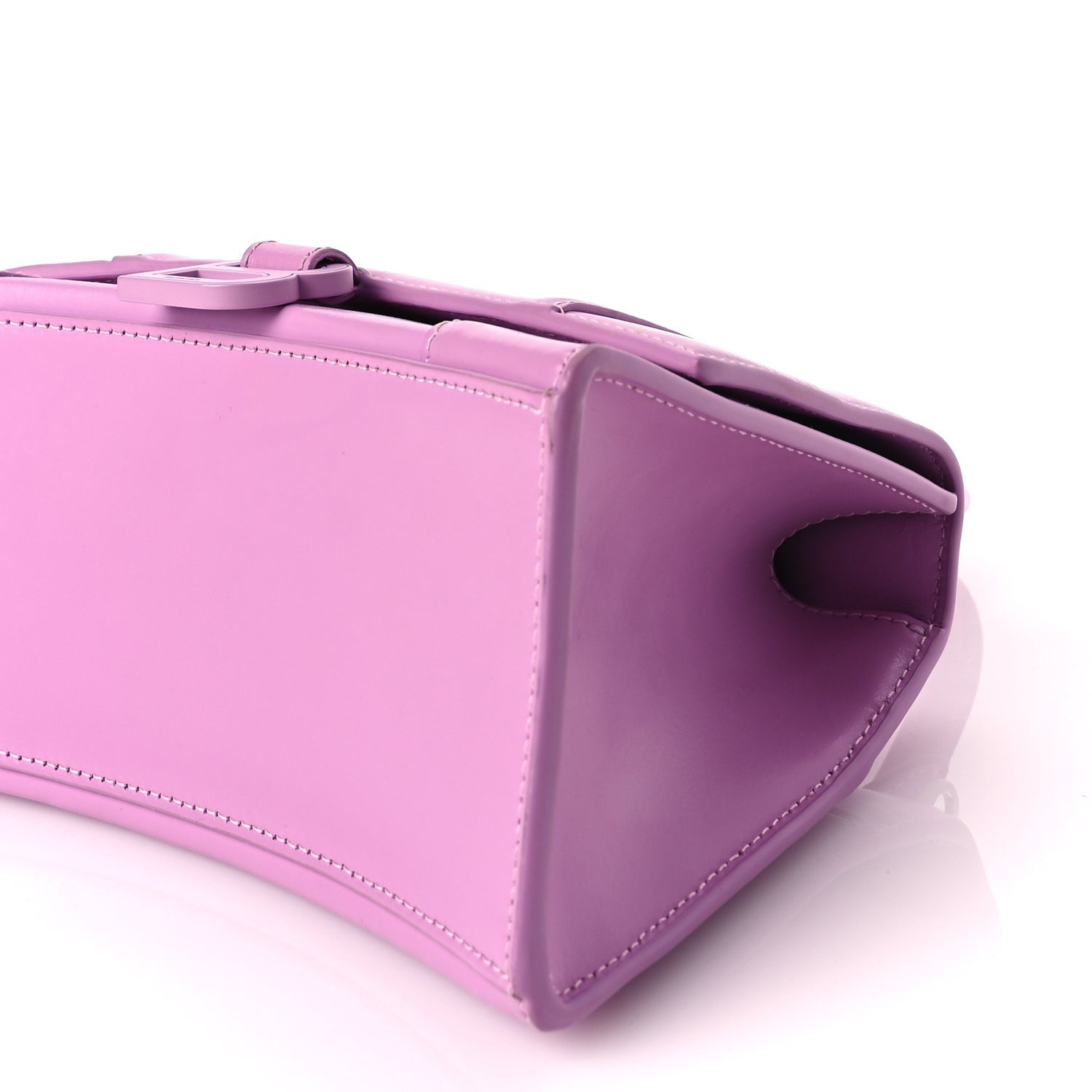 Balenciaga Shiny Box Calfskin Tonal B Small Hourglass Top Handle Bag Lilac 8 of 8