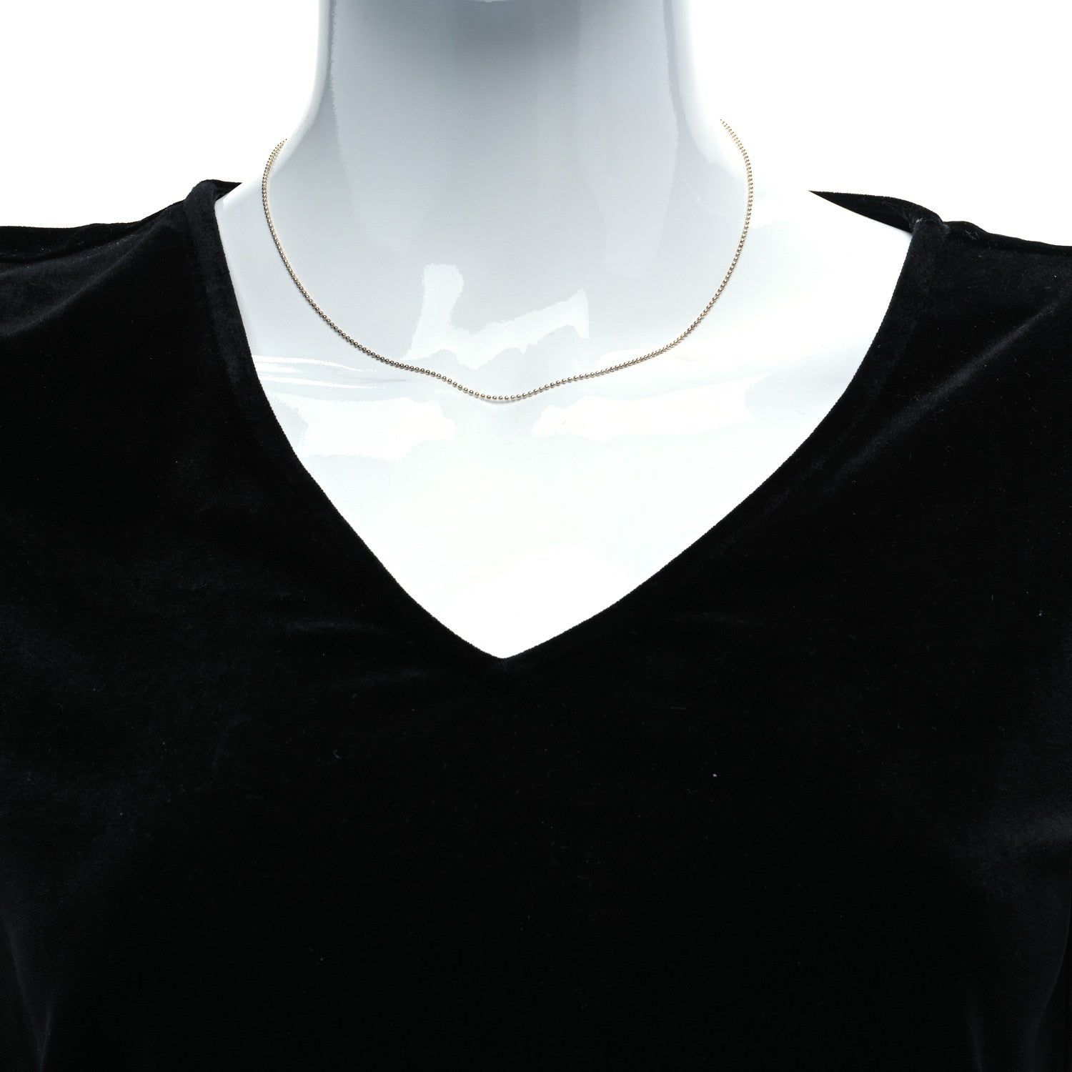 Tiffany Sterling Silver 1.2mm Bead Chain Necklace 16" 2 of 6