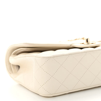 Chanel Caviar Quilted Medium Double Flap White 9 of 10