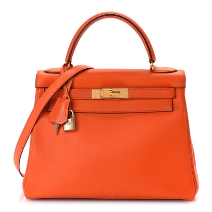 Hermes Swift Kelly Retourne 28 Orange 1 of 9