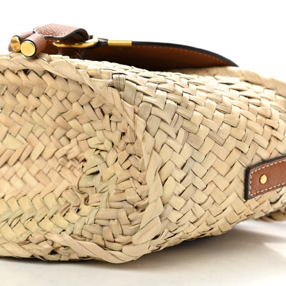 Chloe Raffia Calfskin Marcie Basket Tan 9 of 12