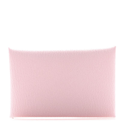 Hermes Chevre Mysore Calvi Card Case Rose Darling 1 of 8