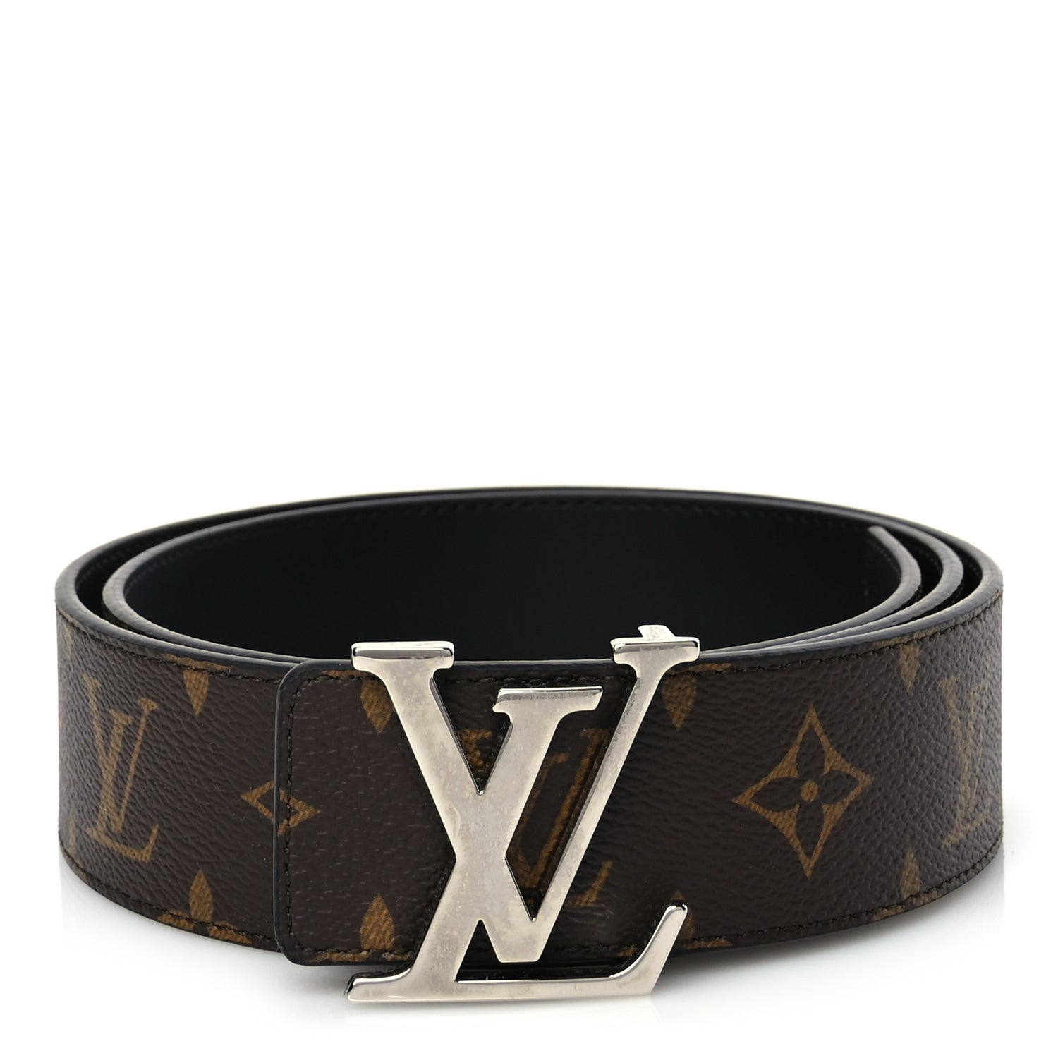 Louis Vuitton Calfskin Monogram 40mm LV Initiales Reversible Belt 90 36 Black 1 of 5