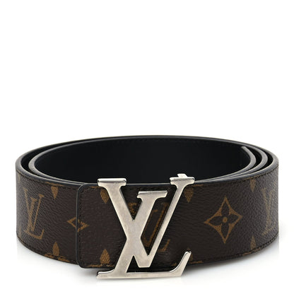 Louis Vuitton Calfskin Monogram 40mm LV Initiales Reversible Belt 90 36 Black 1 of 5