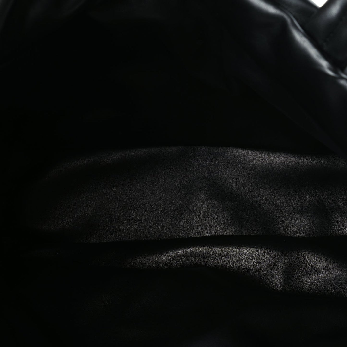Lambskin Wide Puffer Tote  Black