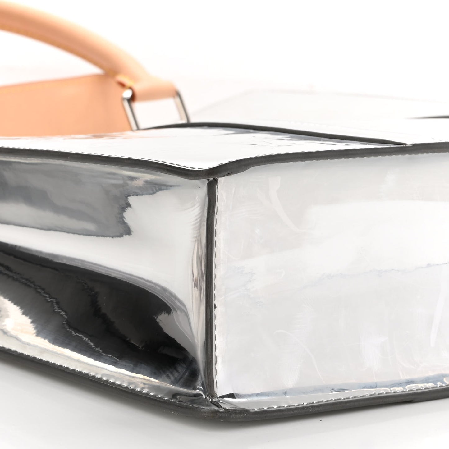 Monogram Mirror Sac Plat NM Silver