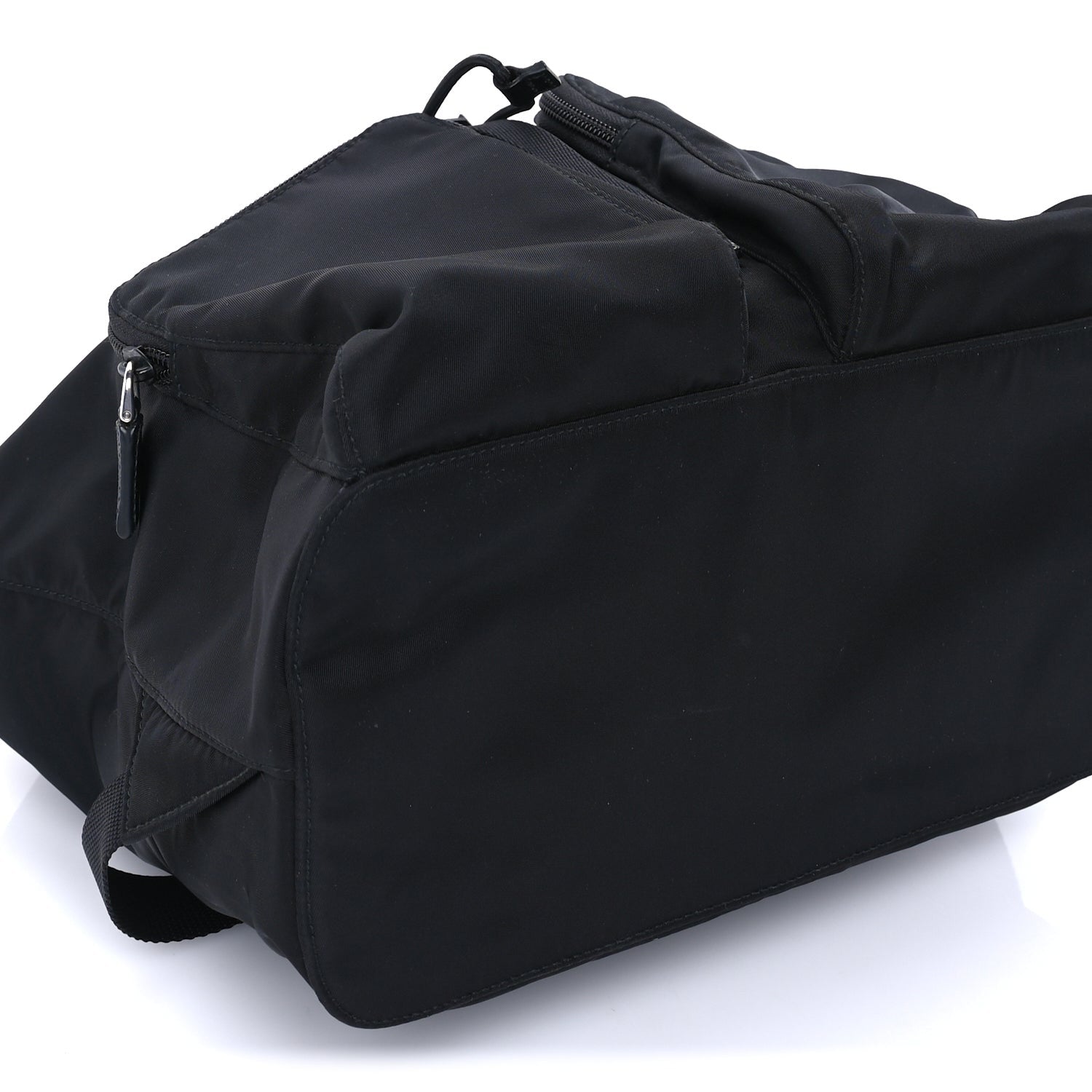 Prada Tessuto Nylon Saffiano Vela Medium Backpack Black 7 of 7