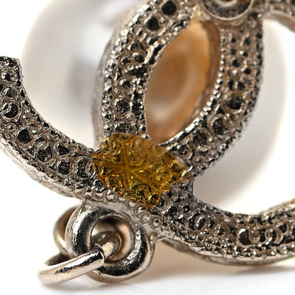 Chanel Crystal Pearl CC Drop Earrings Gold 4 of 4