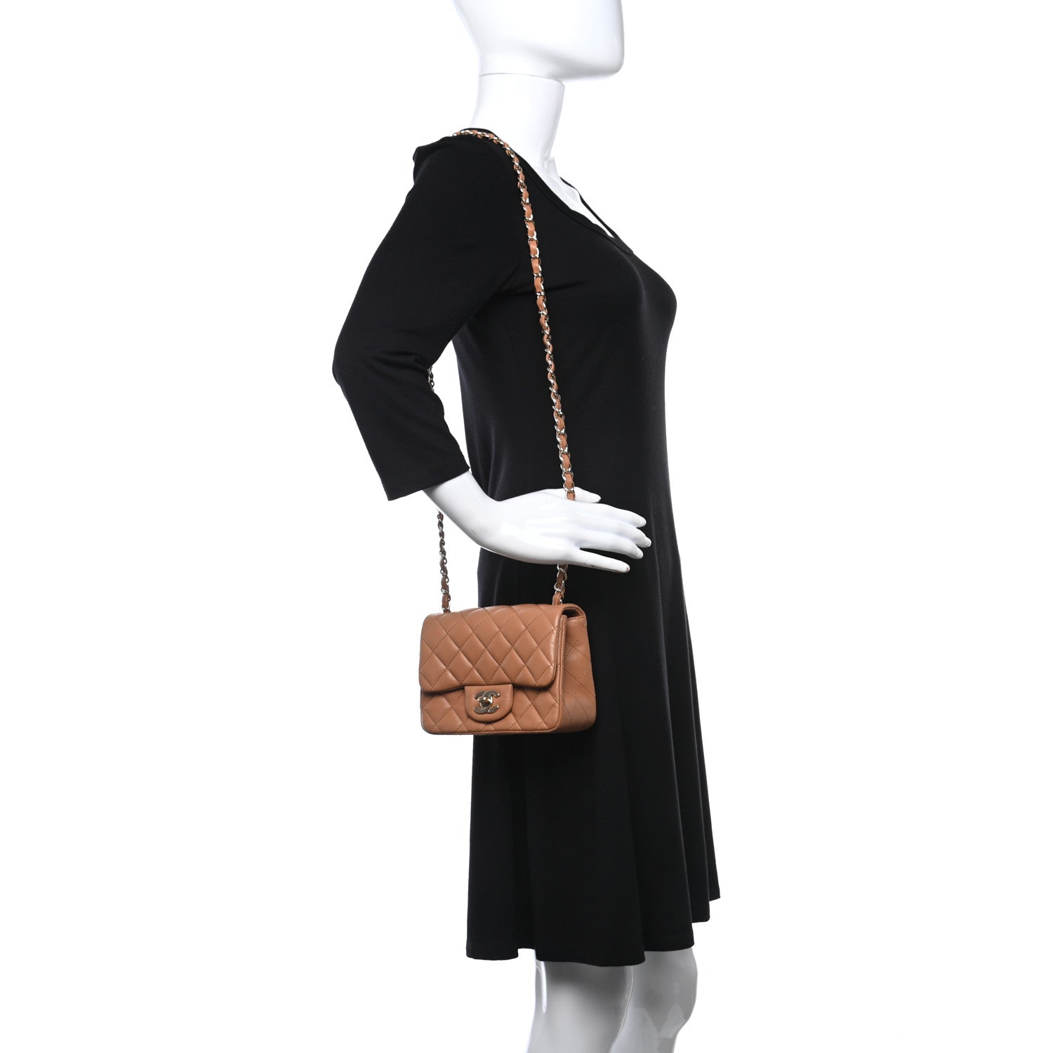 Chanel Lambskin Quilted Mini Square Flap Brown 2 of 9