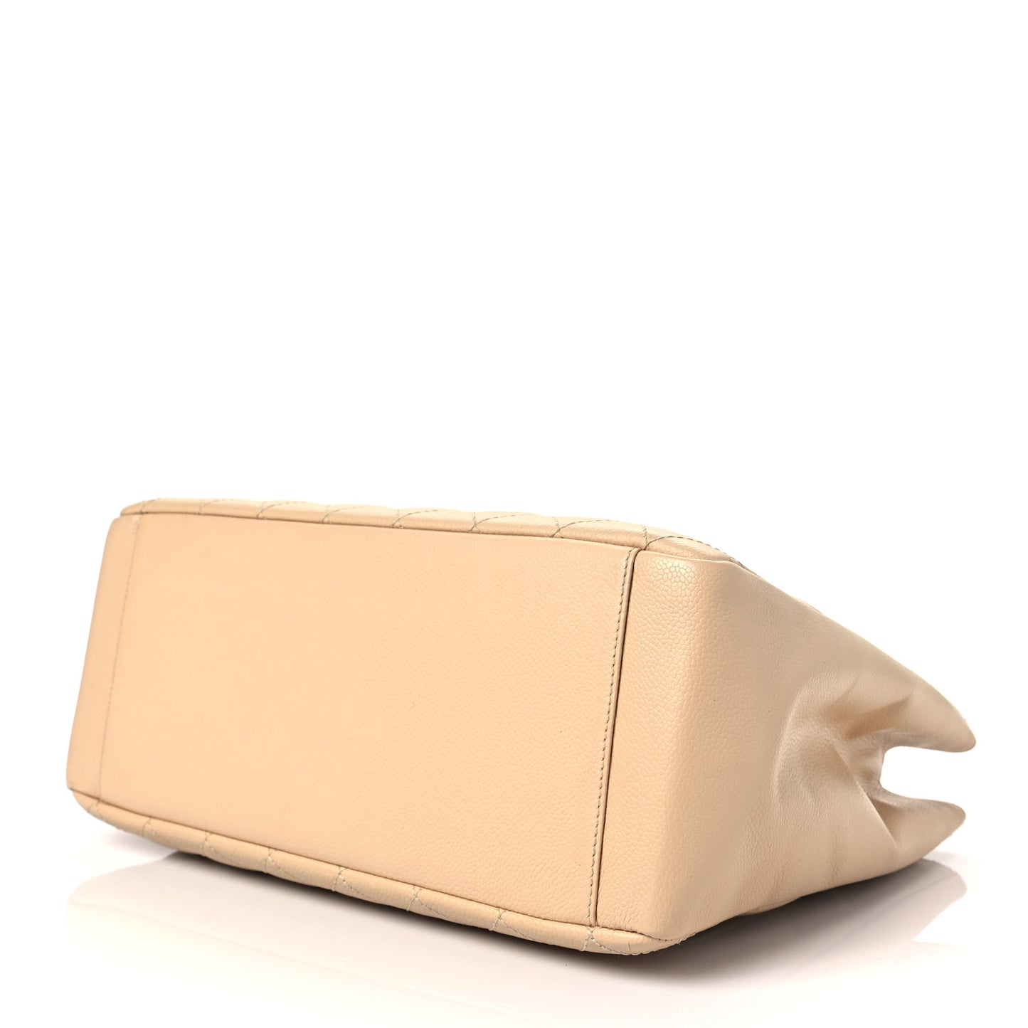 Caviar Quilted Grand Shopping Tote GST Beige Clair