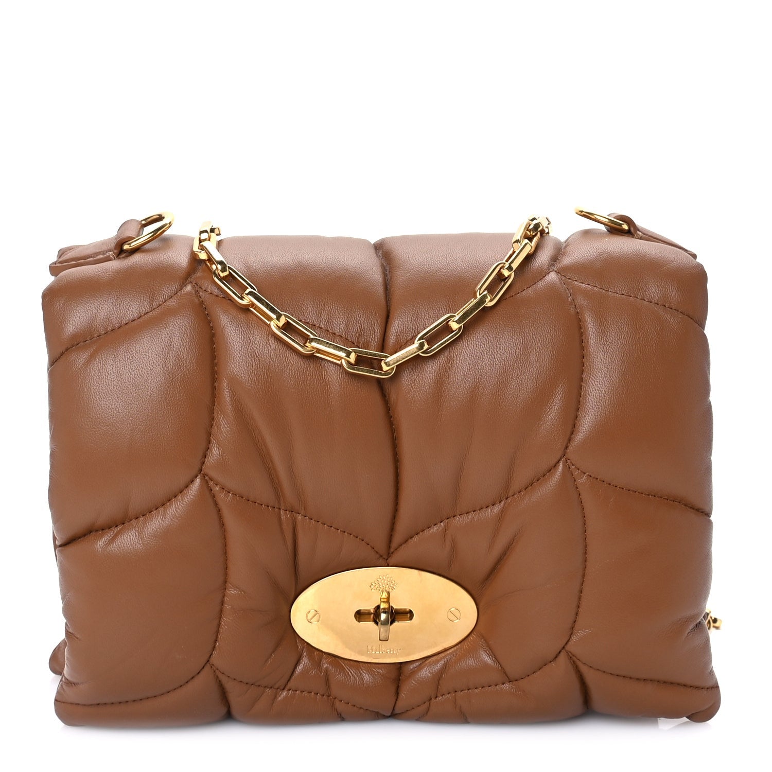 Mulberry Nappa Pillow Quilted Little Softie Bag Tobacco Brown 1 of 8