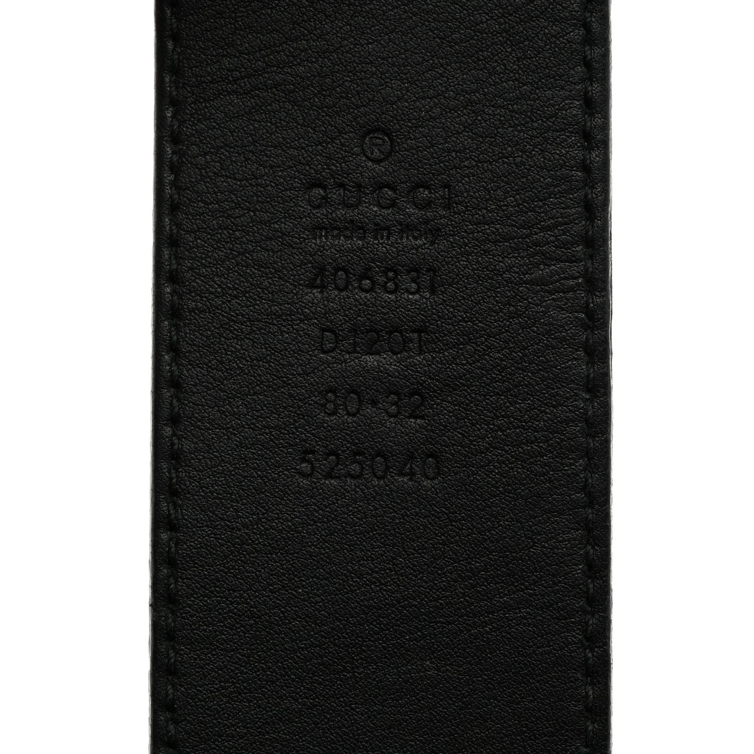 Gucci Calfskin Double G 30mm Belt 80 32 Black 3 of 6