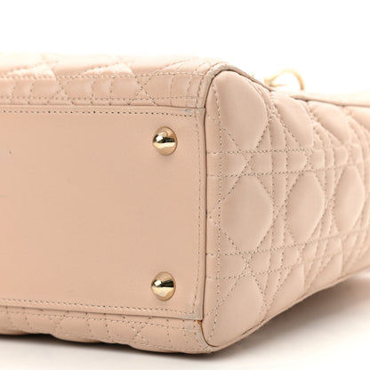 Christian Dior Lambskin Cannage Large Lady Dior Beige 10 of 15