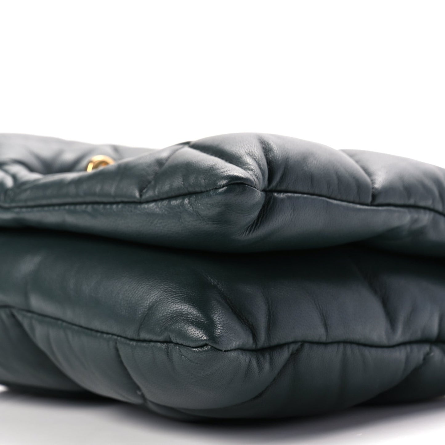 Nappa Pillow Quilted Little Softie Bag  Green